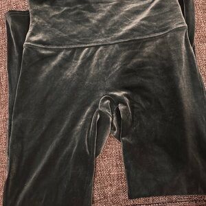 Spanx Velour Dark Green Leggings
